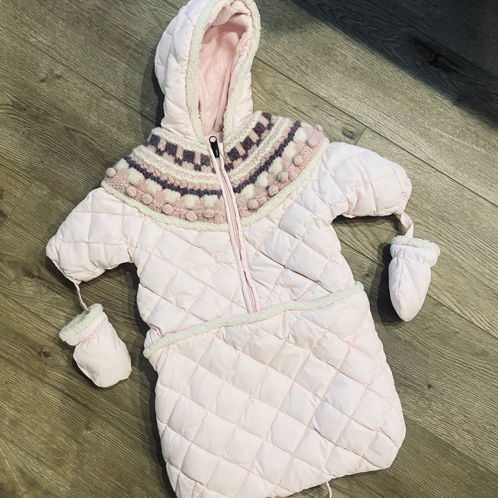 UGG Baby Pink Down Bunting Snowsuit – Newborn – Cozy Luxe Winter Essential